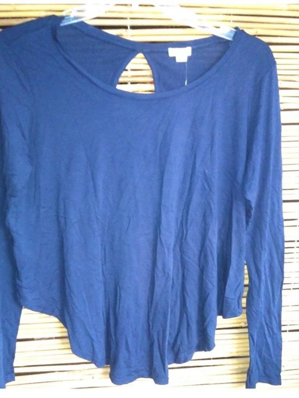 Chelsea Sky XL Scoop Neck Long Sleeved Top Plus in Navy - New!